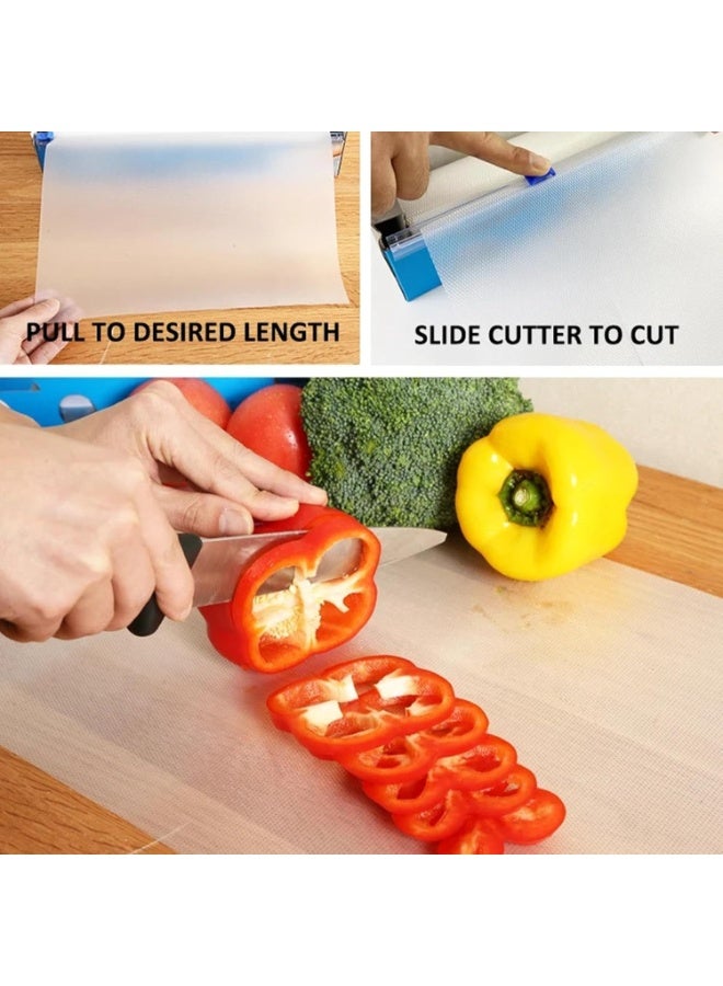 Happy Home Extra Large Disposable Plastic Cutting Board 3m × 45cm – Food-Safe, Transparent, Flexible Board for Kitchen, Outdoor Camping, BBQ, Travel, RV, and Picnics, with Built-In Easy Sliding Cutter for Quick Cutting, Food Prep, and Mess-Free Use - Image 3